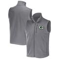 Men's NFL x Darius Rucker Collection by Fanatics Gray Green Bay Packers Polar Fleece Full-Zip Vest