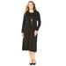 Plus Size Women's Cashmiracle™ Cowl Neck Pullover Sweater Dress by Catherines in Black (Size 2XWP)