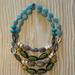 Anthropologie Jewelry | Anthropologie Colorful Chunky Gemstone Four Strand Necklace | Color: Blue/Green | Size: Os