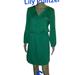 Lilly Pulitzer Dresses | Hp Lilly Pulitzer S Pima Cotton Bright Half Button Long Sleeve Shirt Dress | Color: Green | Size: S