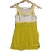 Lululemon Athletica Tops | Lululemon Athletica Womens Ta Ta Topper Running Size 2 4 Yellow White Neon Gym | Color: White/Yellow | Size: 2