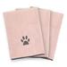 Embroidered Microfiber Pet Towel, Small, 3 Pieces Paw Blush by RITZ in Paw Blush