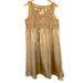 Anthropologie Dresses | Andersen & Lauth Anthropologie Gold Satin And Lace Icelandic Dress | Color: Gold | Size: L