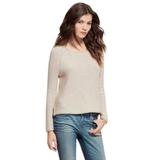 Anthropologie Sweaters | Anthropologie Calypso St. Barth Oatmeal W/ Gold Sweater Size Small | Color: Tan | Size: S