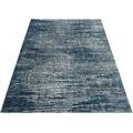Teppich HOME AFFAIRE "Ariano" Teppiche Gr. B/L: 70 cm x 140 cm, 12 mm, 1 St., blau Esszimmerteppiche Vintage, dezenter Glanz, Hoch-Tief-Struktur, Schrumpf Carving-Effekt