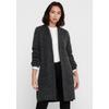 Longstrickjacke ONLY "ONLJADE L/S CARDIGAN KNT NOOS", Damen, Gr. M, grau (colorot dunkelgrau melange), Grobstrick, Obermaterial: 81% Polyacryl, 19% Polyester, colorblocking, casual, ca. Mitte Oberschenkel, Langarm, Strickjacken