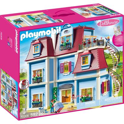 Konstruktions-Spielset PLAYMOBIL "Mein Großes Puppenhaus (70205), Dollhouse" Spielbausteine bunt Kinder Ab 3-5 Jahren