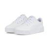 Sneaker PUMA "Carina 2.0 Sneakers Mädchen", Kinder, Gr. 32, grau (weiß silber gray), Obermaterial: Synthetik, Textil; Futter: Textil; Innensohle: Textil; Laufsohle: Gummi, Schuhe