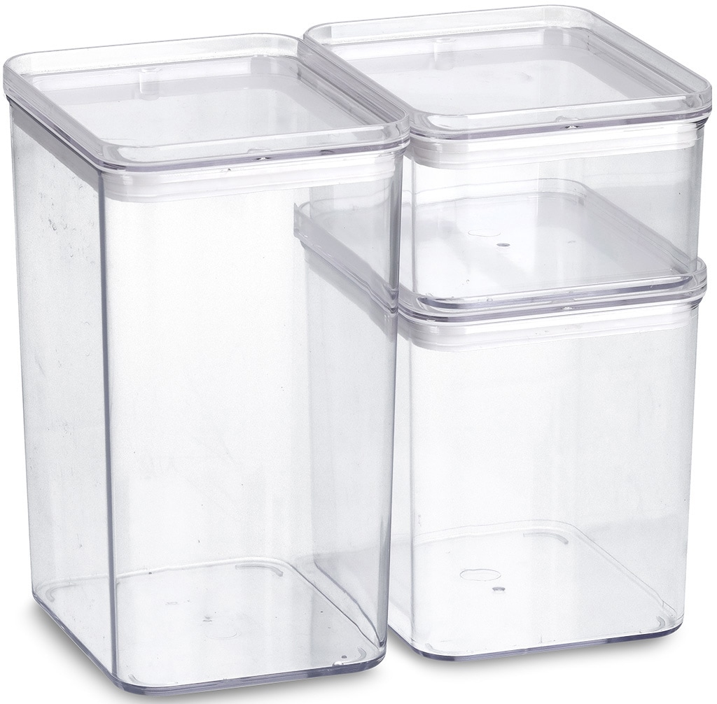 Vorratsdose ZELLER PRESENT, transparent, Lebensmittelaufbewahrungsbehälter, 3-teilig, stapelbar Image