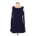 Venus Casual Dress: Blue Solid Dresses - Women's Size Small