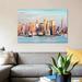 East Urban Home 'Midtown Manhattan Skyline At Sunset, New York' By Matteo Colombo Graphic Art Print on Wrapped Canvas in Blue/Green/White | Wayfair