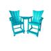 Rosecliff Heights Ponemah Tall Patio Bar Stools Set w/ Table, Stainless Steel in Blue | 46 H x 84 W x 39 D in | Wayfair