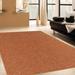 Brown 48 x 24 x 0.5 in Area Rug - Ebern Designs Square Viviani Solid Color Power Loomed Indoor/Outdoor Use Area Rug in Rust | Wayfair