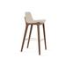 sohoConcept Pera HB Wood Bar & Counter Stool in American Walnut Metal in Orange | 32 H x 16 W x 20.5 D in | Wayfair PERHB-CT-AW-015