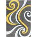 Gray/Yellow 72 x 48 x 0.5 in Area Rug - Wrought Studio™ Rectangle Ayiesha Paisley Machine Woven Indoor/Outdoor Area Rug in Yellow | Wayfair