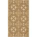 White 31.2 x 21.6 x 0.5 in Area Rug - Bungalow Rose Runner Floral Hand Braided Area Rug in Brown/Ivory | 31.2 H x 21.6 W x 0.5 D in | Wayfair