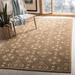 White 142.8 x 106.8 x 0.5 in Area Rug - Bungalow Rose Runner Floral Hand Braided Area Rug in Brown/Ivory | 142.8 H x 106.8 W x 0.5 D in | Wayfair