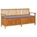 Millwood Pines Inge Outdoor Storage Bench Deck Box for Patio Furniture Acacia Wood/Natural Hardwoods in Brown/White | Wayfair