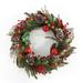 The Holiday Aisle® 30" Lighted PVC & PE Blend Wreath in Green/Red | 30 H x 30 W x 8.75 D in | Wayfair 2276EA9879394B889E0BF66711F19D73