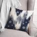 The Holiday Aisle® Davieon Abstract Square Throw Cushion Polyester/Polyfill blend in Blue/Navy | 16 H x 16 W x 1.5 D in | Wayfair