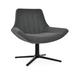 sohoConcept Bellagio Oval Swivel Lounge Chair Vinyl/Leather in Gray/Black/Brown | 29.5 H x 30 W x 26 D in | Wayfair BEL-OVA-BLK-002