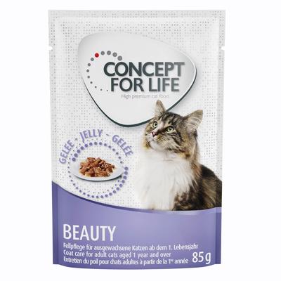 48x85g Beauty in Jelly Concept for Life Wet Cat Food - 36+12 Free!