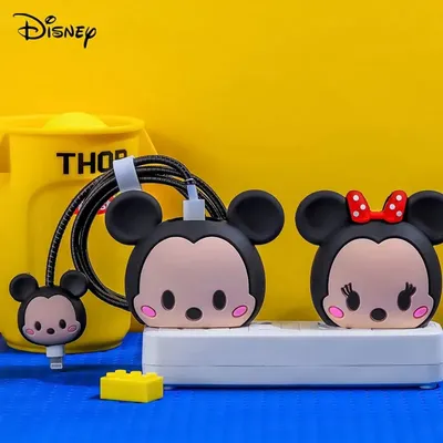 Ensemble d'enrouleur de câble de dessin animé Disney protecteur de câble de chargeur rapide ligne