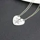 Collier pendentif coeur cousu style tendance anatomie grise cadeau d'amour pour couple vente en