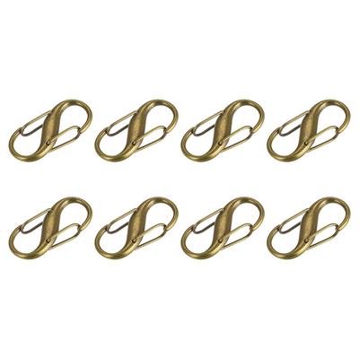 Adjustable Metal Buckle, 8Pcs 27x13mm Chain Shortener Bag Strap Clasp, Bronze - Dark Bronze - 27mm x 13mm