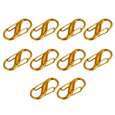 Adjustable Metal Buckle, 10Pcs 27x13mm Chain Shortener Bag Strap Clasp, Brown - 27mm x 13mm