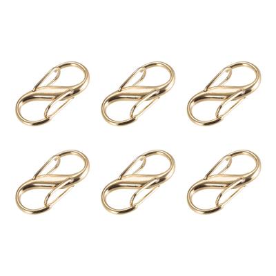 Adjustable Metal Buckle, 6Pcs 27x13mm Chain Shortener Bag Strap Clasp, Gold - Gold Tone - 27mm x 13mm