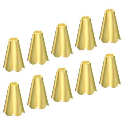 Pull Cord End,Blind Cord Metal Bead Light Conical Shape Pull End Gold Tone 15pcs - Gold Tone