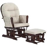 Brisbane Glider and Ottoman Set, Nursery Glider, Rocker Chair with Padded Back and Armrests, Reclining Glider Cushion Chair