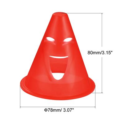 Agility Cones, 50 Pack Sports Cones Training Marker w Expression Holes