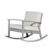 DTY Outdoor Living Longs Peak Eucalyptus Rocking Chair with Cushions