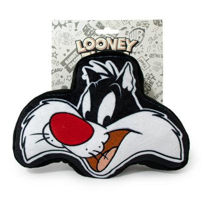 Buckle-Down Looney Tunes Sylvester The Cat Smiling Plush Squeaker Dog Toy, X-Small