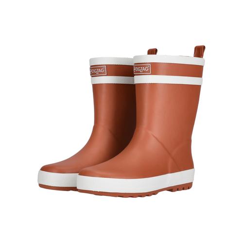 Gummistiefel ZIGZAG Gr. 31, braun (hellbraun, weiß) Schuhe Outdoorschuhe aus hochwertigem Naturkautschuk