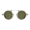 AO Oxford Sunglasses Gray Crystal Silver Frame Calobar Green AOLite Nylon Lenses Polarized 44-24-145 B45 OXF144ST--GNN-P