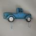 August Grove® Metal Vintage Truck Wall Hook Rack Decorative Key Coat Holder Towel Hanger Metal in Blue | 10.75 H x 16.25 W x 4 D in | Wayfair