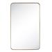 17 Stories Kengston Modern & Contemporary Rectangular Bathroom Vanity Mirrors Metal in White/Yellow | 36 H x 24 W x 1 D in | Wayfair