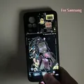 Juste de téléphone Anime Girl pour Samsung Galaxy étui flash LED en verre Note 20 S20 FE S21