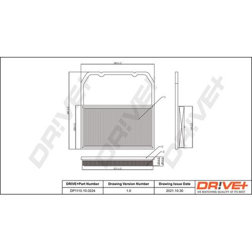 Drive+ Luftfilter für VAG 04C129620C DP1110.10.0224