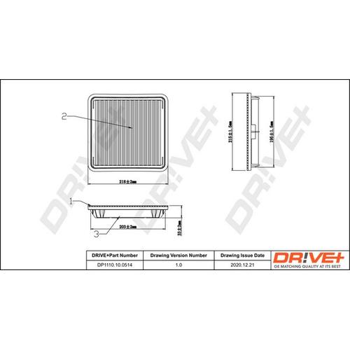 Drive+ Luftfilter für SUBARU 16546-AA090 16546-AA12A 16546-AA120 DP1110.10.0514