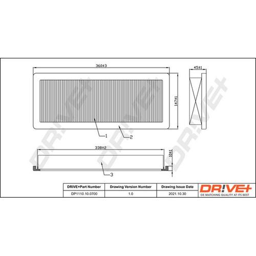 Drive+ Luftfilter für PEUGEOT CITROËN BMW OPEL 3557948 1444TT 13717568728 DP1110.10.0700