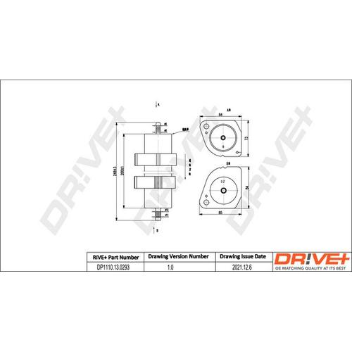 Drive+ Kraftstofffilter 55mm für VAG 8R0127400A DP1110.13.0293