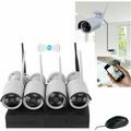 KIT Videosorveglianza WIFI DVR NVR 4 Canali 4 Telecamere Wireless