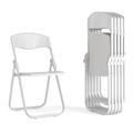 Flash Furniture 6 Pk. Hercules Series 880 lb. Capacity Heavy Duty White Plastic Folding Chair with Built-in Ganging Brackets - 6-RUT-I-White-GG