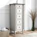 Joneigh Traditional White 18-inch 5-Drawer Chest with Lift-Top Mirror by Furniture of America