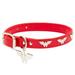 DC Comics Wonder Woman Vegan Leather Dog Collar, X-Large, Red