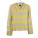 J. Crew Tops | J. Crew Fitted Button-Front Stripe Rugby Top In Lemon Zest Natural | Color: Cream/Yellow | Size: M